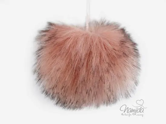 1 Stück FeLLbommel – Bommel PUDER/Schwarz – 9cm Bestpreis