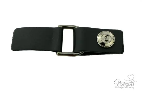 Schnäppchen 1 Stück ♥ SCHNALLENVERSCHLUSS – Druckknopf – 11cm – zweiteilig – SCHWARZ ♥