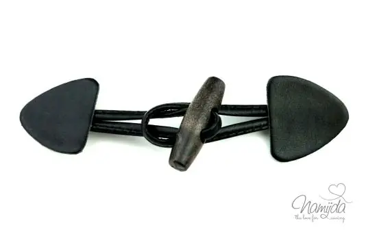 Ab Werk 1 Stück ♥ Dufflecoat-Verschluss f. Kinder – DUNKELBLAU – Knebelknopf – zweiteilig ♥