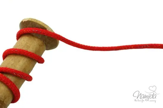 1 MTR. ♥ HOODIEKORDEL – MULTI COLOUR GLITTER – ROT – 5mm ♥ Nur Für Kurze Zeit