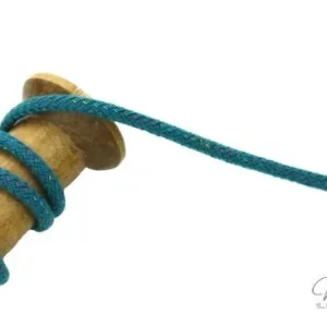 1 MTR. ♥ HOODIEKORDEL - MULTI COLOUR GLITTER - PETROL - 5mm ♥ Bestpreis