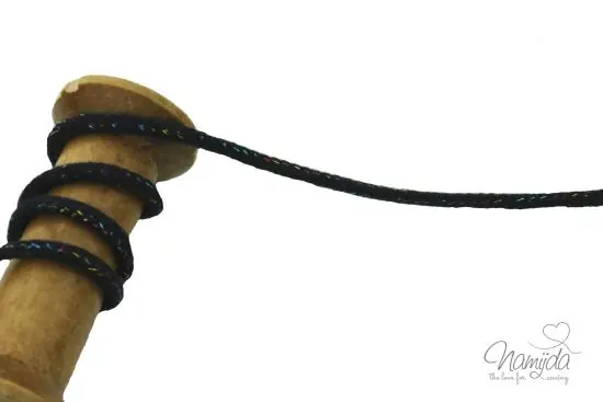 Meistverkauft 1 MTR. ♥ HOODIEKORDEL – MULTI COLOUR GLITTER – DUNKELBLAU – 5mm ♥