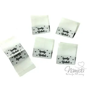 5 STCK. ♥ NAMIJDA EP WEBETIKETTEN - LOVELY UNIKAT ♥ Schnäppchen