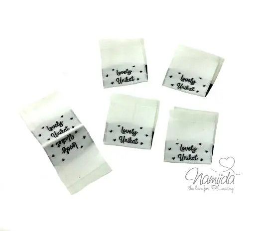 5 STCK. ♥ NAMIJDA EP WEBETIKETTEN – LOVELY UNIKAT ♥ Schnäppchen