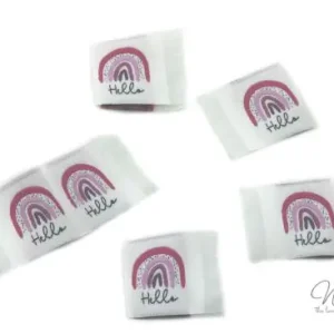 Begrenztes Angebot 5 STCK. ♥ NAMIJDA EP WEBETIKETTEN - Hello RAINBOW PINK ♥