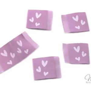 Top-Preis 5 STCK. ♥ NAMIJDA EP WEBETIKETTEN - HERZCHEN ROSA ♥