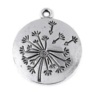 Wochenendangebot 1 Stück - PUSTEBLuME Anhänger - SiLBER - 22mm