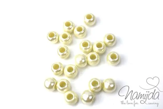 Kostenloser Rückversand 20 Stück ♥ PERLMUTT PEARLS – CREME – 14x11mm ♥