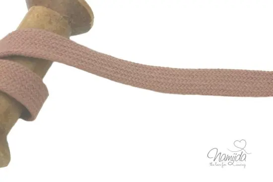 1 MTR. ♥ Kordel, Band – flach – PUDER – 1,5 cm♥ Jetzt Bestellen