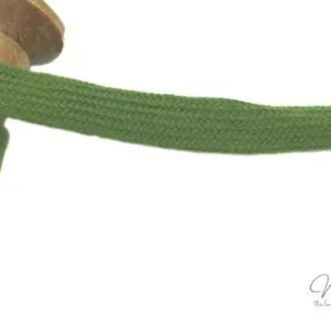 1 MTR. ♥ Kordel, Band - flach - DARKLIME - 1,5 cm♥ Kostenloser Rückversand