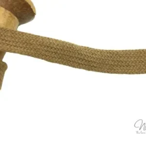 Schnäppchen 1 MTR. ♥ Kordel, Band - flach - TAUPE/BRAUN - 1,5 cm♥