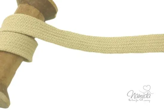 Versand Am Gleichen Tag 1 MTR. ♥ Kordel, Band – flach – CREME – 1,5 cm♥