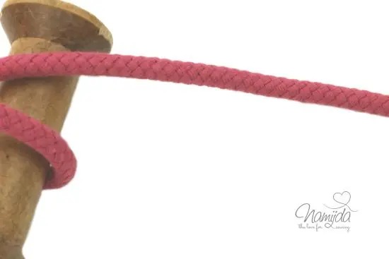 1 MTR. ♥ Geflochtene Hoodie HIMBEERE 8mm ♥ Sichere Zahlung