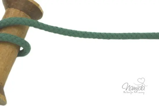 1 MTR. ♥ Geflochtene Hoodie Kordel DUSTY MINT 8mm ♥ Hochwertig