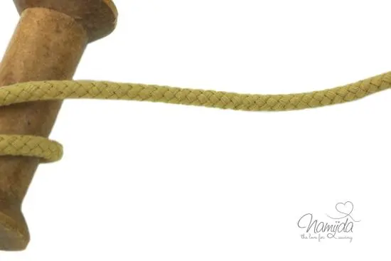 1 MTR. ♥ Geflochtene Hoodie Kordel SENF 8mm ♥ Bestseller