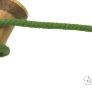 Abverkauf 1 MTR. ♥ Geflochtene Hoodie Kordel DARK LIME 8mm ♥