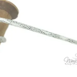 1 MTR. SNAKE SCHIMMER KuNSTLEDER KORDEL WEISS - 7mm Nur Für Kurze Zeit