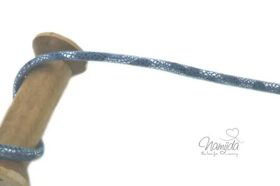 1 MTR. SNAKE SCHIMMER KuNSTLEDER KORDEL TÜRKIS – 7mm Wochenendangebot