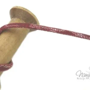 1 MTR. SNAKE SCHIMMER KuNSTLEDER KORDEL BORDEAUX - 7mm Direktkauf
