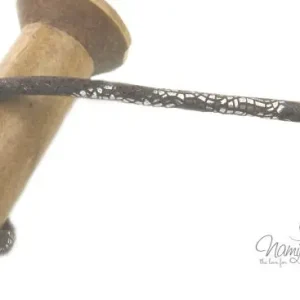 Neuheit 1 MTR. SNAKE SCHIMMER KuNSTLEDER KORDEL BRAUN - 7mm