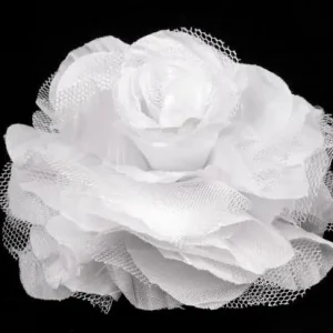 1 Stck. ♥ RoSE BRoSCHE - WeiSS - 9cm ♥ Preiswert