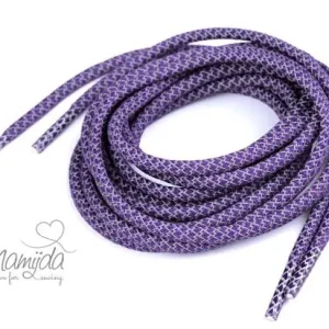 1 STCK. a´1,20 MTR. ♥ REFLEKTIERENDE HOODIE KORDEL LILA - 5mm ♥ Sichere Zahlung