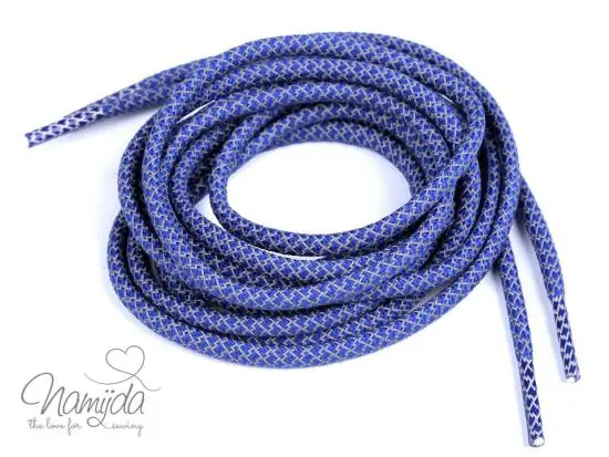Expressversand 1 STCK. a´1,20 MTR. ♥ REFLEKTIERENDE HOODIE KORDEL BLAU – 5mm ♥