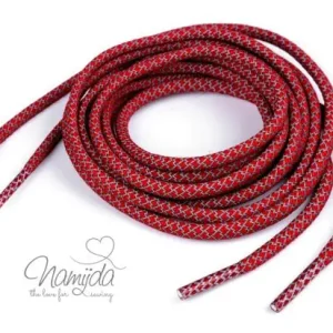 Schnäppchen 1 STCK. a´1,20 MTR. ♥ REFLEKTIERENDE HOODIE KORDEL RoT - 5mm ♥