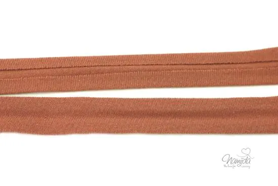 Schneller Versand 1 MTR. ♥ Elastisches Jersey Schrägband – HELLBRAUN ♥