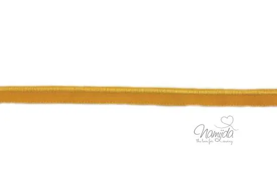 1 MTR. ♥ Paspelband SENF ♥ elastisch Direktkauf