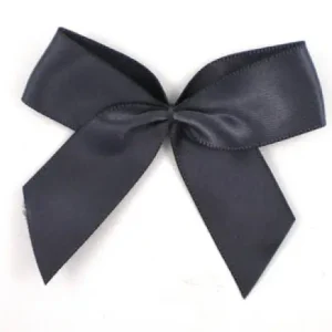 Original 1 Stück - XL SATIN SCHLeife - DuNKELGRau - 6,5cm