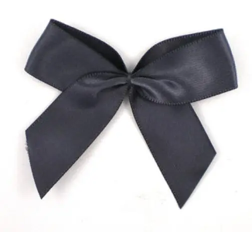 Original 1 Stück – XL SATIN SCHLeife – DuNKELGRau – 6,5cm