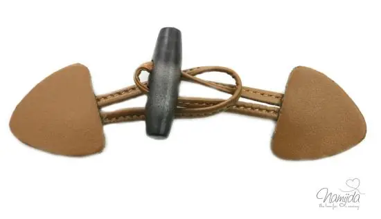 1 Stück ♥ Dufflecoat-Verschluss f. Kinder – CAMEL – Knebelknopf – zweiteilig ♥ Solange Der Vorrat Reicht