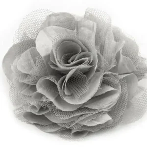 1 Stck. ♥ RoSE BRoSCHE - HeLLGRau - 9cm ♥ Nur Für Kurze Zeit