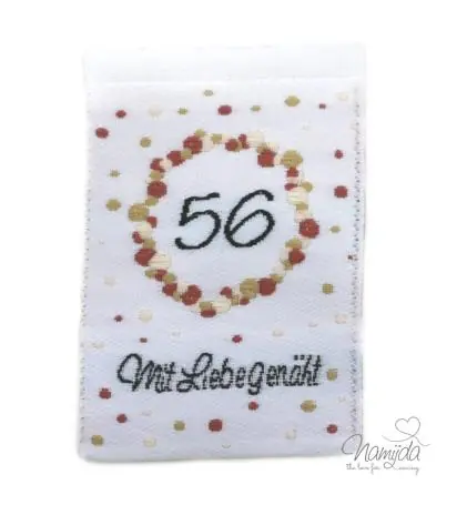 1 STCK. ♥ NAMIJDA EP GRößENLABELS – GRößE 56 – UNI ♥ Zertifiziert