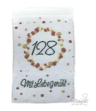 1 STCK. ♥ NAMIJDA EP GRößENLABELS – GRößE 128 – UNI ♥ Bestseller