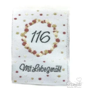 Zertifiziert 1 STCK. ♥ NAMIJDA EP GRößENLABELS - GRößE 116 - UNI ♥