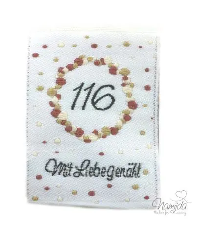Zertifiziert 1 STCK. ♥ NAMIJDA EP GRößENLABELS – GRößE 116 – UNI ♥