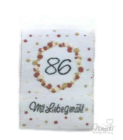 1 STCK. ♥ NAMIJDA EP GRößENLABELS – GRößE 86 – UNI ♥ Kostenloser Versand