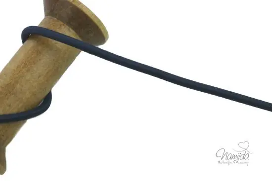 Großhandel 1 MTR. Gummiband 5mm rund – NAVY