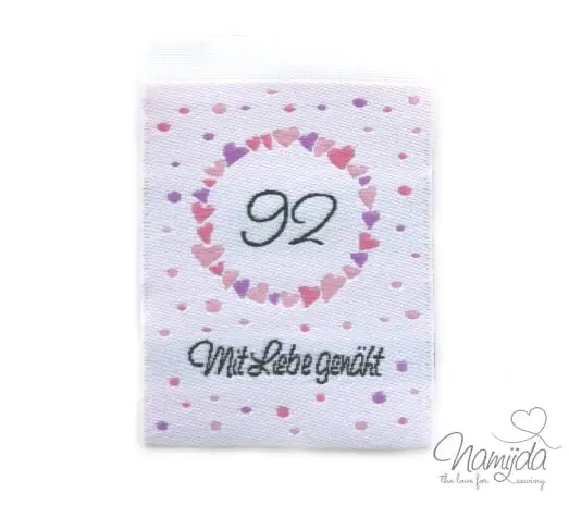 Billig 1 STCK. ♥ NAMIJDA EP GRößENLABELS – GRößE 92 – MÄDCHEN ♥