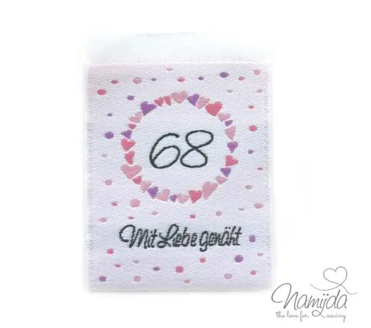 Neu 1 STCK. ♥ NAMIJDA EP GRößENLABELS – GRößE 68 – MÄDCHEN ♥