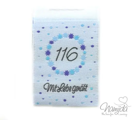 1 STCK. ♥ NAMIJDA EP GRößENLABELS – GRößE 116 – JUNGE ♥ Markenprodukt