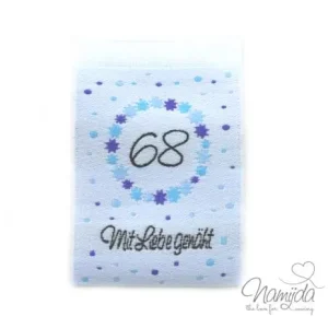 Handgefertigt 1 STCK. ♥ NAMIJDA EP GRößENLABELS - GRößE 68 - JUNGE ♥