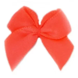 5 ♥ SATIN Schleifchen NEON - ORANGE ♥ Saisonangebot