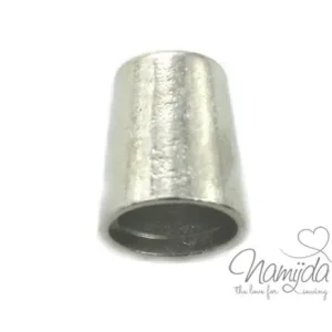 1 STÜCK METALL KORDELENDE KONUS - SILBER - 4mm Preis Gesenkt