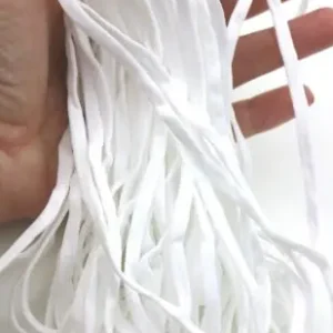 1 Packung - 15 MTR. Super Soft Gummiband 5mm - WeiSS Sale