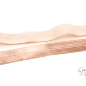 1 MTR. ♥ Elastisches Einfassband - APRICOT - Falzgummi - Glänzend ♥ Highlight