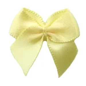 Bestpreis 5 ♥ SATIN Schleifchen VANILLE ♥