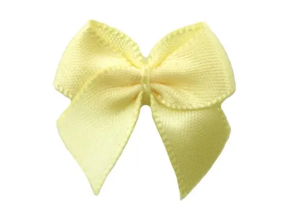 Bestpreis 5 ♥ SATIN Schleifchen VANILLE ♥